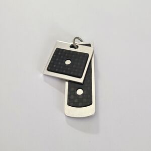 Sterling Silver Carbon Fibre Pendant